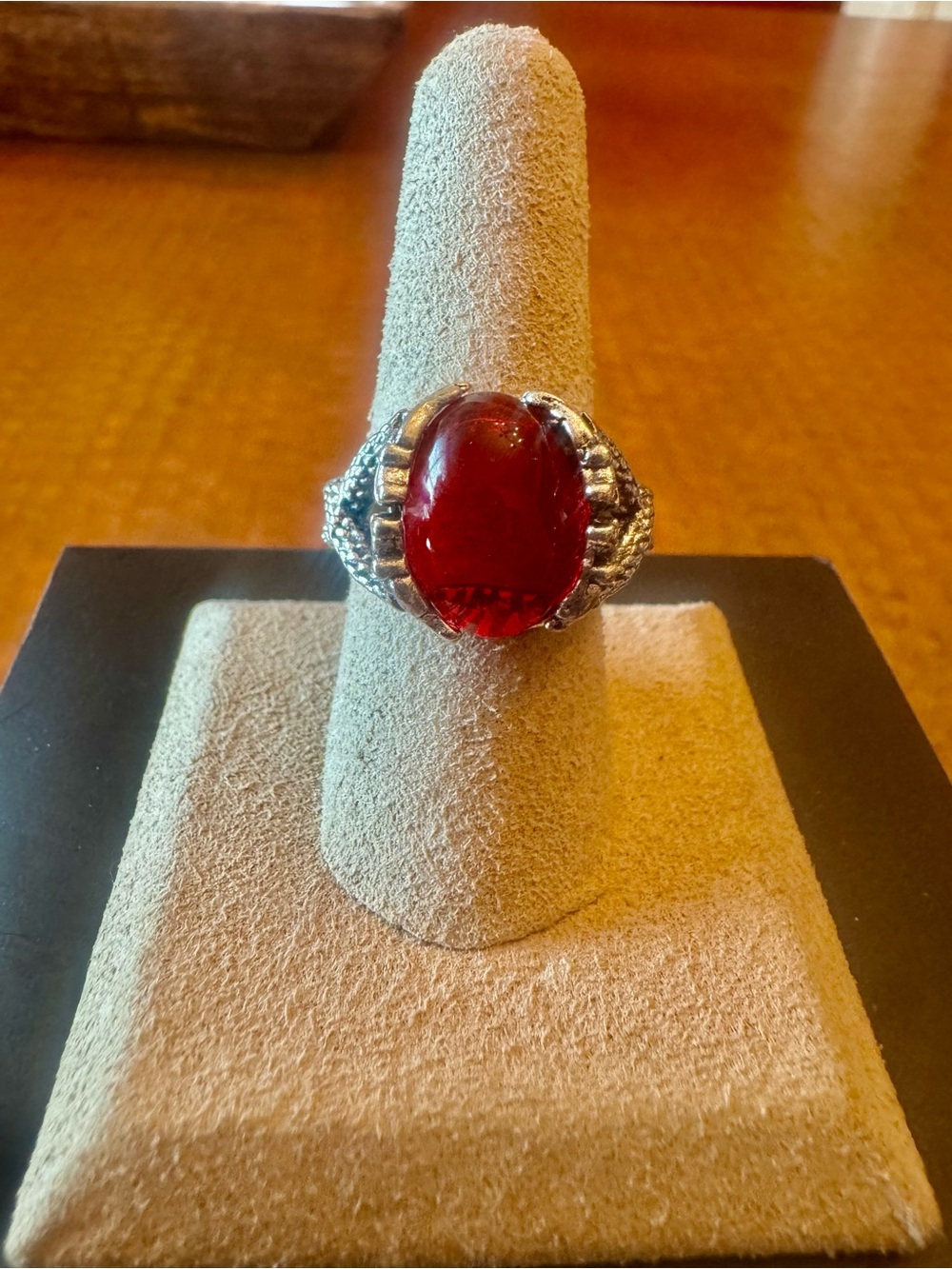 Red Cabochon Statement Ring - Women Jewelry